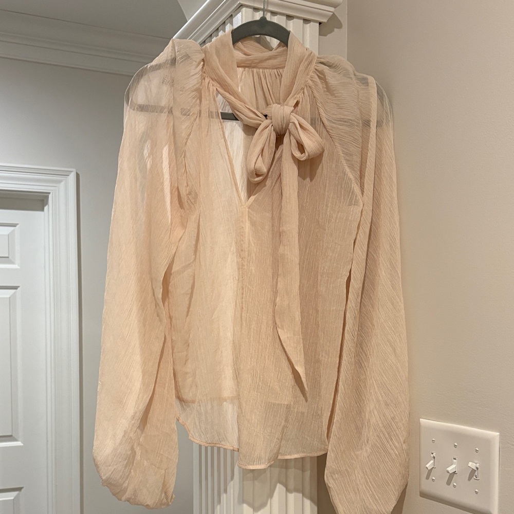 H&M Edition Vanilla Cream Blouse NWT Sz. XS